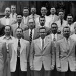 a group of male student veterans in the 1950s