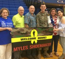 Myles Shoemaker with his family