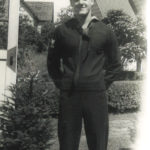 Elton Fairbank posing after enlistment