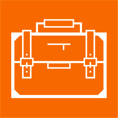 orange icon briefcase