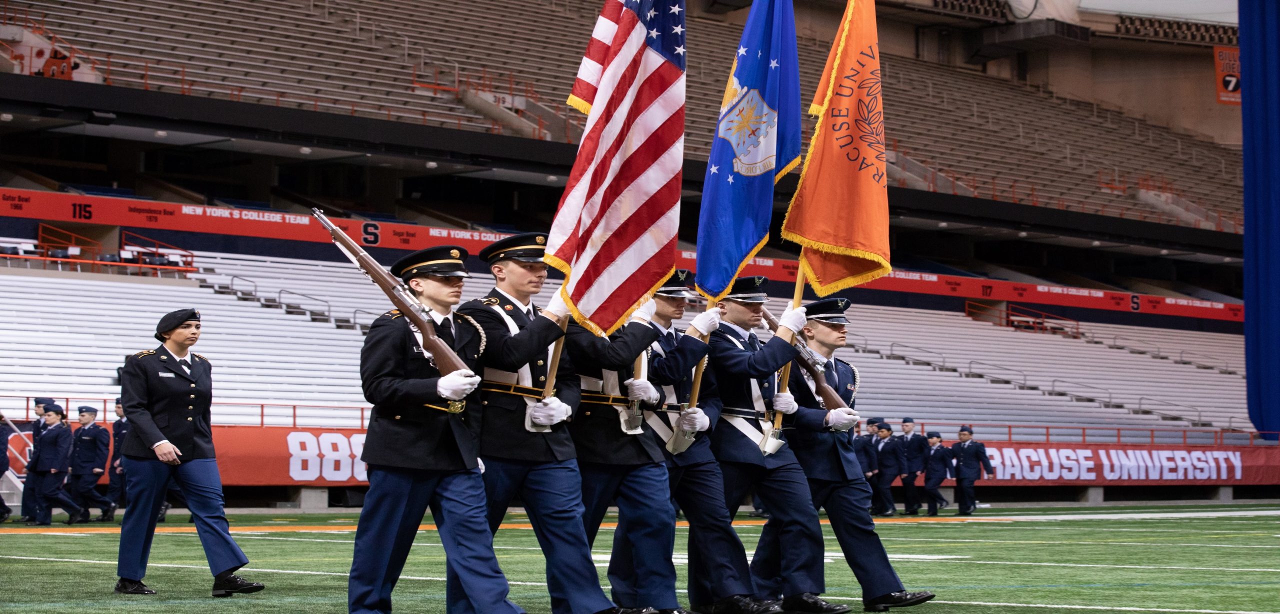 AFROTC cadets at 2019 chancellor's review